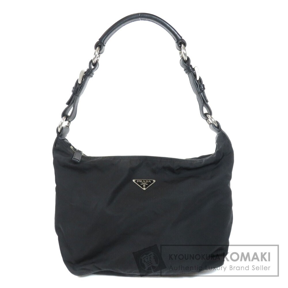 Prada Logo Plate Black Shoulder Crossbody Bag - Picture 1 of 11